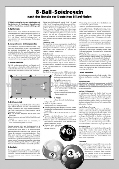 Turnier-Regeln Poolbillard 8-Ball