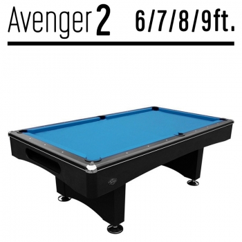 Billardtisch Avenger II Pool 6ft 7ft 8ft 9ft schwarz