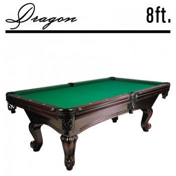 Pool Billiard table Dragon Carved 8ft cherry, playfield 224x112cm