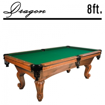 Pool Billiard table Dragon Carved 8ft oak, playfield 224x112cm