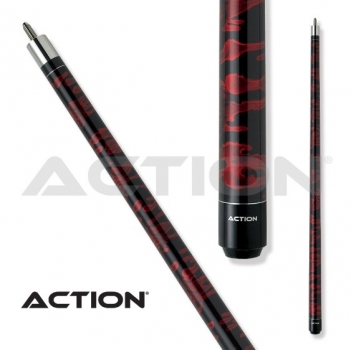 Pool Cue 2-piece Value red / 13 mm glue on tip / L:148 cm