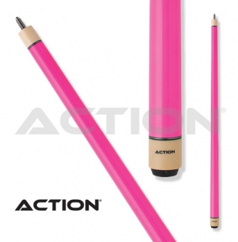 Pool Queue 2-tlg. Action Hot Pink / Klebleder 13 mm / L:148 cm