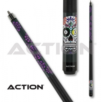 Pool Cue 2-piece Action Calavera / 13 mm glue on tip / L:148 cm