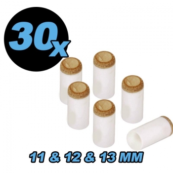 Steckleder, Universal Packung, Durchmesser 11- 12- 13 mm, 30 Stück