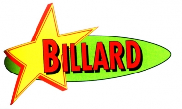 Werbeschild "Billard" Super Color innenklebend   90x50 cm