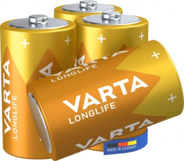 Battery Longlife R20 D Mono Alkaline 1.5 Volt 4 pieces