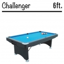 Pool Billardtisch Challenger 6ft klappbar schwarz Spielfläche 186 x 93 cm